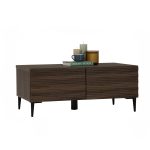 TOBO 100cm 4 Membrane Doors Coffee Table-Walnut - Image 6