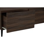 TOBO 100cm 4 Membrane Doors Coffee Table-Walnut - Image 7