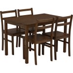RIVEN Full Solid 4 Seater Dining Set-Cocoa - Image 4