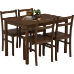 RIVEN Full Solid 4 Seater Dining Set-Cocoa - Image 3