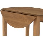 EFFIE 18+52+18cm Drop Leaf Extension Table-Natural - Image 4