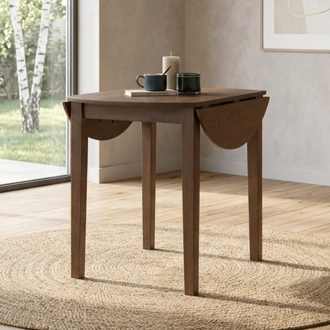 142017 EFFIE EFFIE 18+52+18cm Drop Leaf Extension Table-Cocoa - Image 1