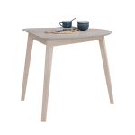 STELLA Triangle Shaped Wooden Dining Table-White Wash - Image 3
