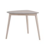 STELLA Triangle Shaped Wooden Dining Table-White Wash - Image 4