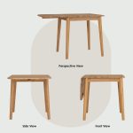 TARGUS 75+40cm Drop Leaf Extension Table-Natural - Image 11