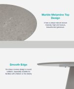 GUNO D120cm Melamine Top Dining Table-Grey - Image 11