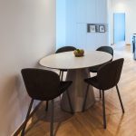 GUNO D120cm Melamine Top Dining Table-Grey - Image 4