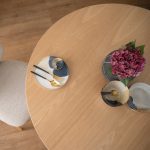 ZOLO D120cm Oak Veneer Top Round Table-Oak - Image 6
