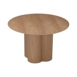 ZOLO D120cm Oak Veneer Top Round Table-Oak - Image 4