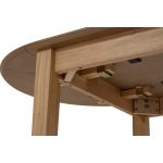 DORIC 30+80+30cm Drop Leaf Extension Table-Natural - Image 8