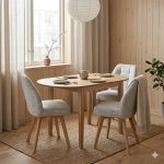 DORIC 30+80+30cm Drop Leaf Extension Table-Natural - Image 3