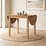 DORIC 30+80+30cm Drop Leaf Extension Table-Natural