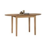 DORIC 30+80+30cm Drop Leaf Extension Table-Natural - Image 4