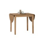 DORIC 30+80+30cm Drop Leaf Extension Table-Natural - Image 6