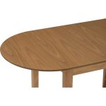 DORIC 30+80+30cm Drop Leaf Extension Table-Natural - Image 7