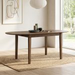 DORIC 30+80+30cm Drop Leaf Extension Table-Cocoa - Image 2