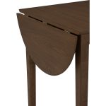 DORIC 30+80+30cm Drop Leaf Extension Table-Cocoa - Image 6
