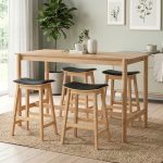 HENKY 4 Seater Counter Bar Set-Natural