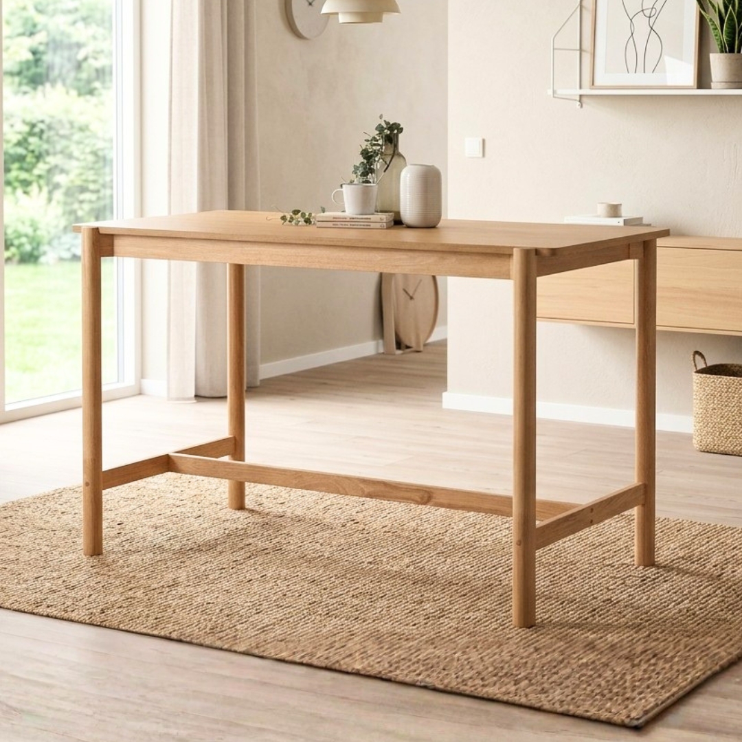 144125 HENKY HENKY 140cm Counter Bar Table-Natural - Image 1