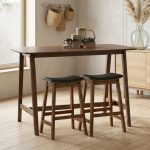 MOLLY 2 Seater Counter Bar Set-Cocoa - Image 2