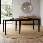 DELTA 120+75cm Extension Table-Black