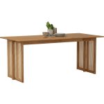 KOMAR 180cm Full Solid Dining Table-Natural Oak - Image 3