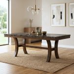 ORIS 200cm Marble Dining Table-Cocoa