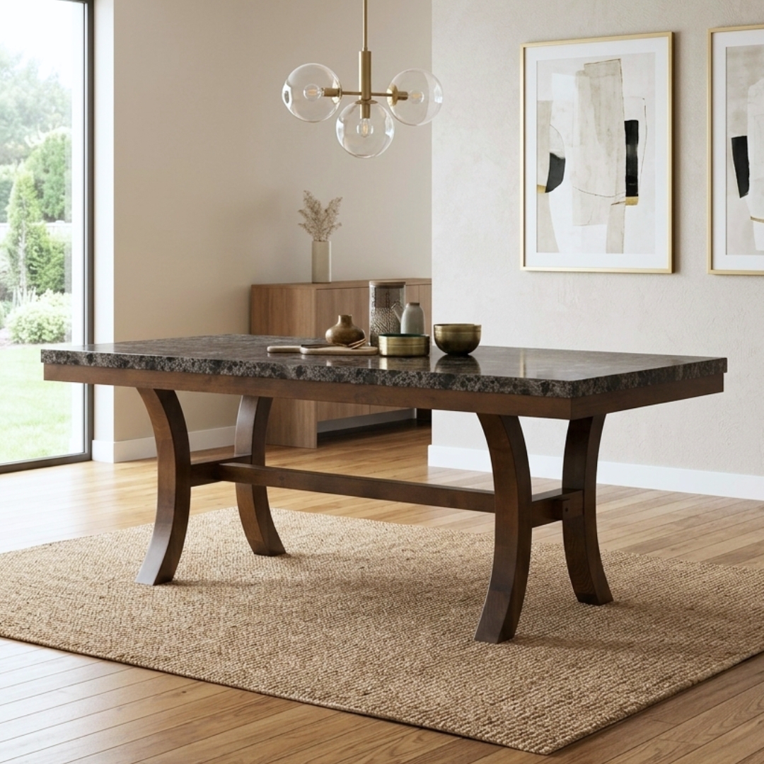 146176 ORIS-1 ORIS 200cm Marble Dining Table-Cocoa - Image 1