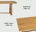 TARRICE 220cm Mindy Veneer Dining Table-Natural - Image 9