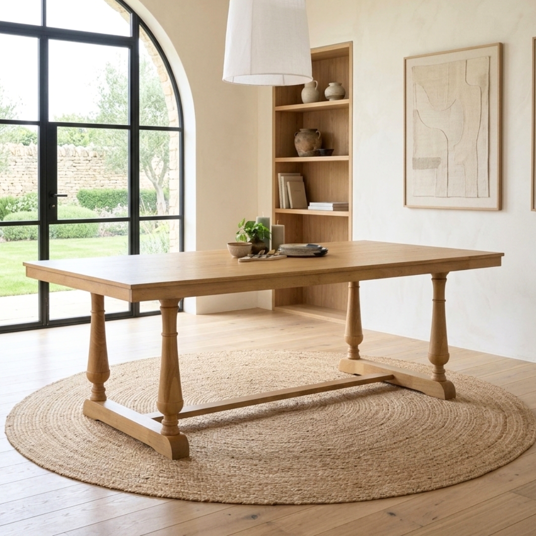 147032 TARRICE-2 TARRICE 220cm Mindy Veneer Dining Table-Natural - Image 1