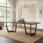 VARNOL 240cm Mindy Veneer Dining Table-Cocoa