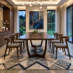 VARNOL 8 Seater Mindy Veneer Dining Set-Cocoa - Image 3