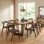 VARNOL 8 Seater Mindy Veneer Dining Set-Cocoa