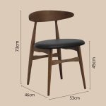 [Set of 2] TELYN PU Seat Dining Chair-Cocoa - Image 4
