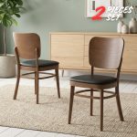 [Set of 2] BEVER Dining Chair-Cocoa
