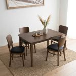 BEVER 4 Seater Dining Set-Cocoa - Image 2