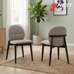 [Set of 2] OLESE Dining Chair-Black