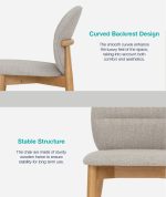 [Set of 2] OLESE Dining Chair-Natural - Image 11