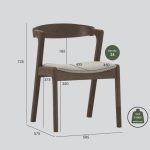VARNOL 8 Seater Mindy Veneer Dining Set-Cocoa - Image 16
