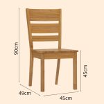 [Set of 2] RAVEN Wooden Dining Chair-Natural - Image 6
