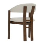 [Set of 2] NANI Fleece Fabric Dining Arm Chair-Cocoa - Image 3