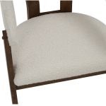 [Set of 2] NANI Fleece Fabric Dining Arm Chair-Cocoa - Image 9