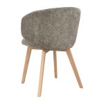 [Set of 2] ADONIS Dining Arm Chair-Stone Grey - Image 5
