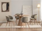 [Set of 2] ADONIS Dining Arm Chair-Stone Grey - Image 7
