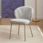 [Set of 2] DOLLA Curved Back Dining Chair-Grey - Image 2