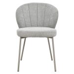 [Set of 2] DOLLA Curved Back Dining Chair-Grey - Image 9