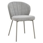 [Set of 2] DOLLA Curved Back Dining Chair-Grey - Image 5