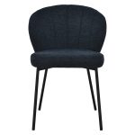 [Set of 2] DOLLA Curved Back Dining Chair-Blue - Image 5