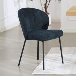 [Set of 2] DOLLA Curved Back Dining Chair-Blue - Image 4
