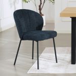 [Set of 2] DOLLA Curved Back Dining Chair-Blue - Image 8